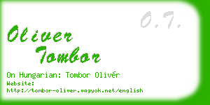 oliver tombor business card